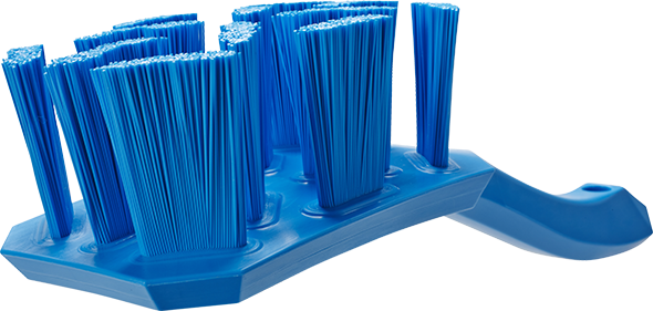 Vikan Blue UST Hand Brush with short handle for cleaning in the food industry