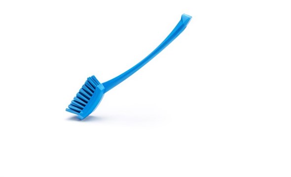 Vikan 4185 Narrow Head Long Handle Stiff Cleaning Brush
