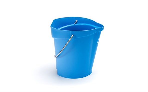 12 L,blue Vikan Hygiene 5686-3 Bucket w/measurement and spout /6 