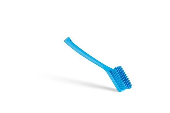 Ultra-Slim Cleaning Brush with Long Handle, 600 mm, Medium, Blue