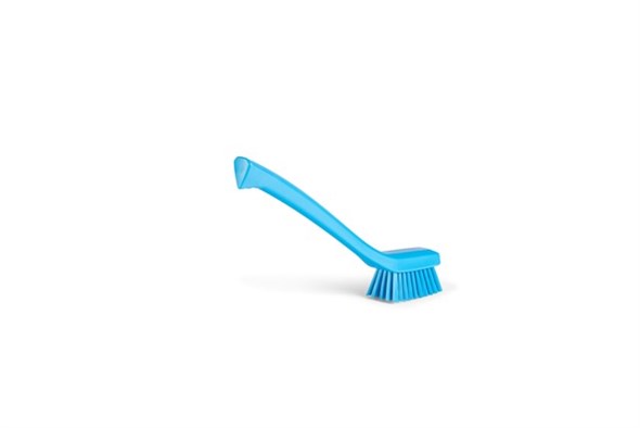 Narrow Cleaning Brush with Long Handle, 16.5, Stiff, Blue 41853