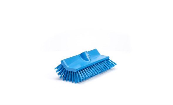 41953 Vikan, Vikan Extra Hard Bristle Blue Scrubbing Brush, 33mm bristle  length, PET bristle material, 188-8920
