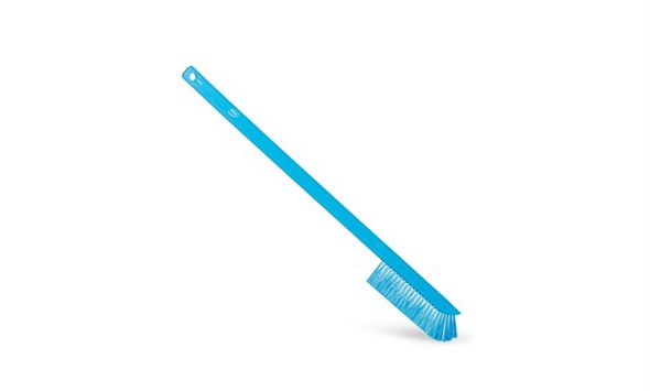 Vikan Narrow Cleaning Brush with Long Handle, 420mm, Hard Bristles