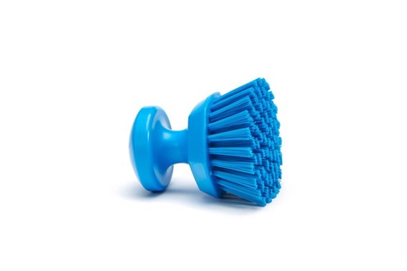 Vikan 38853 Round Hand Brush- Stiff, Blue