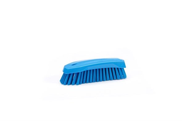 Vikan 41923 Short Handle Scrubbing Brush- Stiff, Blue