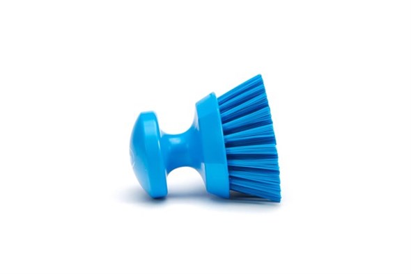 Vikan 38853 Round Hand Brush- Stiff, Blue