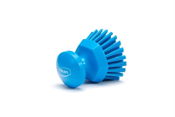 Vikan 38853 Round Hand Brush- Stiff, Blue