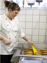 Vikan Nylon Hand Scraper, 100 mm, Blue