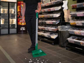 Vikan Upright Dustpan and Broom Set, 330 mm, Medium, Blue