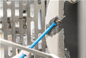 Vikan Stainless Steel Scraper with Threaded Handle, 100 mm, Blue