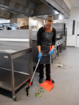 Vikan Upright Dustpan and Broom Set, 330 mm, Medium, Blue