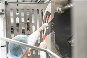 Vikan Stainless Steel Scraper with Threaded Handle, 100 mm, Blue