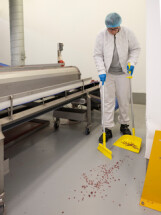 Vikan Dustpan Broom with Angled Thread, 250 mm, Medium, Blue