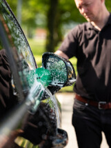 Vikan Alloy Wheel Brush, Large, Ø105 mm, 425 mm, Soft, Black