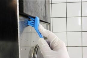 Vikan Detail Brush with Scraping Edge, 150 mm, Hard, Blue