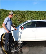 Vikan Aluminium Telescopic waterfed Handle with on/off Click Coupling (C), 1060 - 1600 mm, Ø32 mm, Black