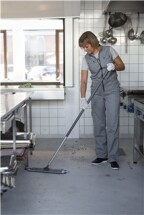 Vikan Damp 47 Dark microfibre mop, Hook & Loop, 40 cm, Grey