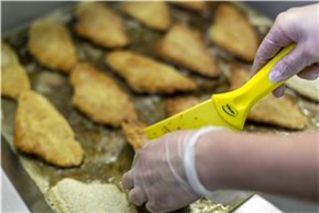 Vikan Nylon Hand Scraper, 100 mm, Blue