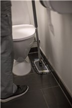 Vikan Damp 47 Dark microfibre mop, Hook & Loop, 25 cm, Grey