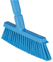 Vikan Dustpan Broom with Angled Thread, 250 mm, Medium, Blue