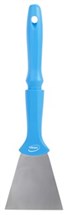 Vikan Stainless Steel Scraper with Threaded Handle, 100 mm, Blue