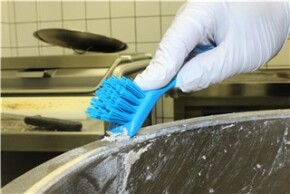 Vikan Detail Brush with Scraping Edge, 150 mm, Hard, Blue