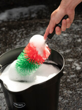 Vikan Alloy Wheel Brush, Large, Ø105 mm, 425 mm, Soft, Black