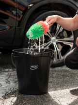 Vikan Alloy Wheel Brush, Large, Ø105 mm, 425 mm, Soft, Black