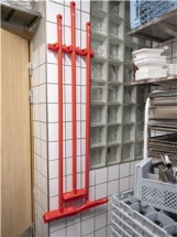 Vikan Hygienic Hi-Flex Wall Bracket System, 420 mm, Blue