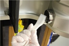 Vikan Detail Brush with Scraping Edge, 150 mm, Hard, Blue