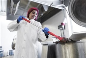 Vikan Nylon Scraper with Threaded Handle, 100 mm, Blue