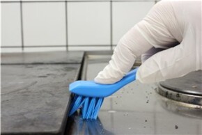 Vikan Detail Brush with Scraping Edge, 150 mm, Hard, Blue