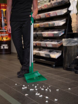 Vikan Upright Dustpan and Broom Set, 330 mm, Medium, Blue