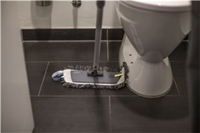 Vikan Damp 47 Dark microfibre mop, Hook & Loop, 25 cm, Grey