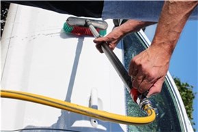 Vikan Aluminium Telescopic waterfed Handle with on/off Click Coupling (C), 1060 - 1600 mm, Ø32 mm, Black