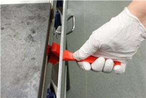 Vikan Detail Brush with Scraping Edge, 150 mm, Hard, Blue