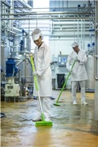 Vikan Aluminum Handle, Ø31 mm, 1310 mm, Blue