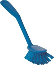 Vikan Dish Brush w/Scraping Edge, 280 mm, Medium, Blue