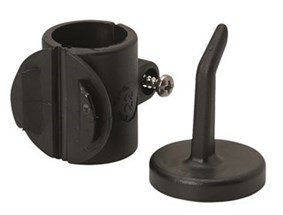 Hook with Ø22 mm Clamps, Black