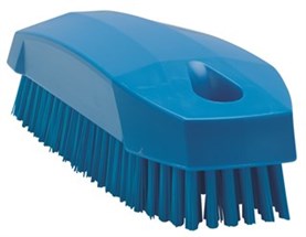 Vikan Hand Brush S / Nailbrush, 130 mm, Hard, Blue