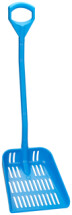 Vikan Ergonomic shovel with drain holes, 1145 mm, Blue