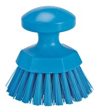 Vikan Round Hand Scrub, 110 mm, Hard, Blue