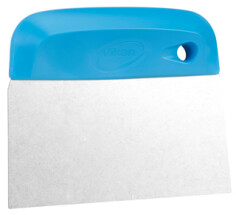 Vikan Dough Cutter/Scraper, Stainless Steel Blade, Flexible, 146 mm, Blue