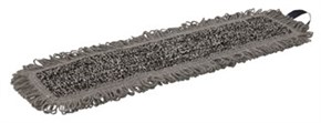 Vikan Wet Scrub mop, Hook & Loop, 40 cm, Grey