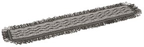Vikan Damp 42 Dark Microfibre Mop, Hook & Loop, 60 cm, Grey