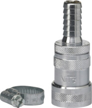 Coupling with Hose Nozzle and Shut-Off Valve, 1/2" (Q)