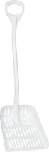 Vikan Ergonomic shovel with drain holes, 1145 mm, White