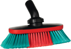 Vikan Vehicle Brush, waterfed, 250 mm, Soft/split, Black