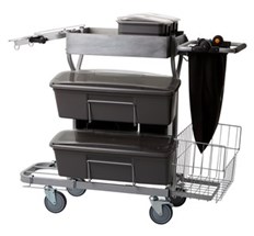Vikan Compact Cleaning Trolley Plus, 60 cm, Unassembled, Grey