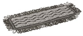 Vikan Damp 42 Dark Microfibre Mop, Hook & Loop, 25 cm, Grey